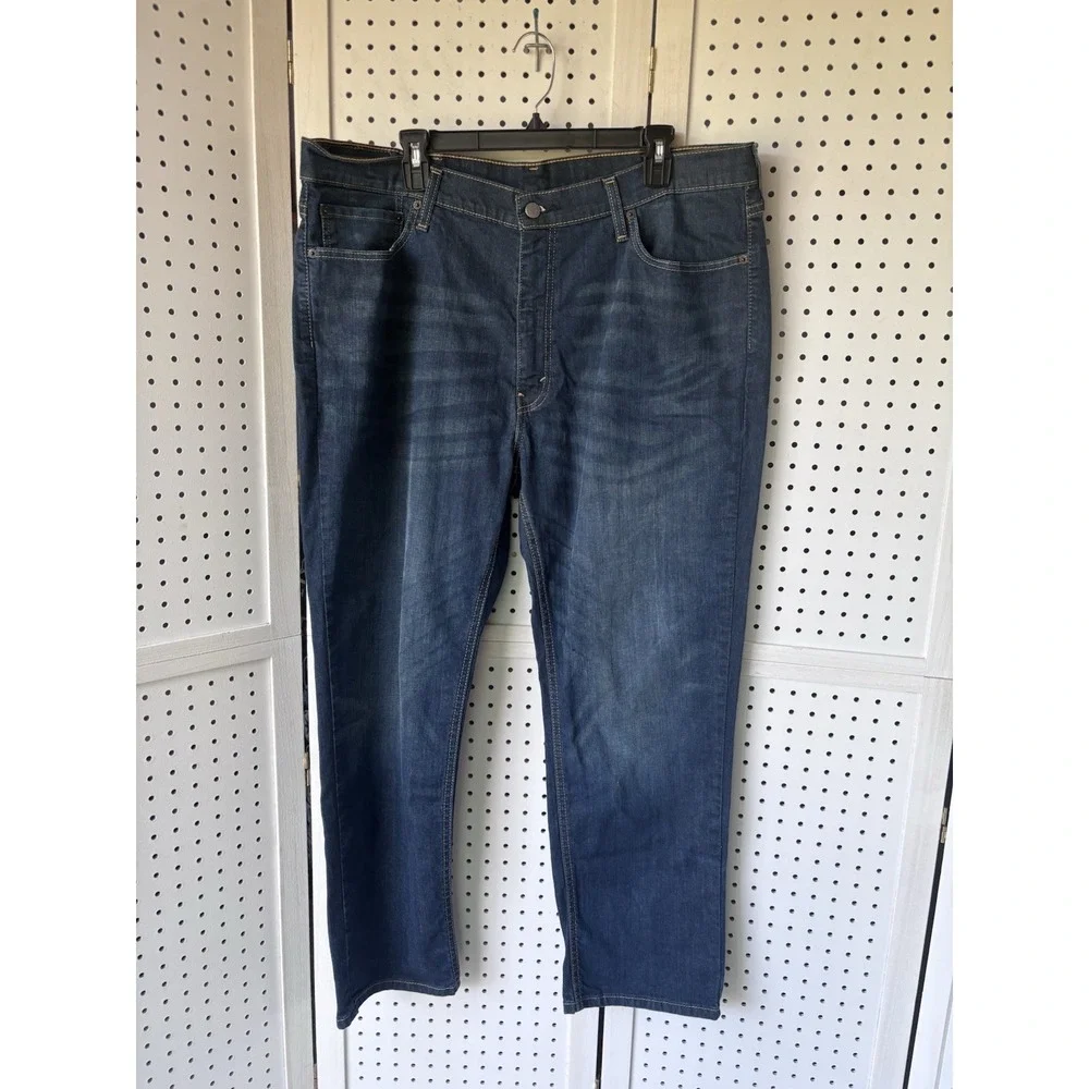 Levi's Jeans Men 40x30 (Fits 40x29) 541 Athletic Taper Blue Whisker Fade Stretch